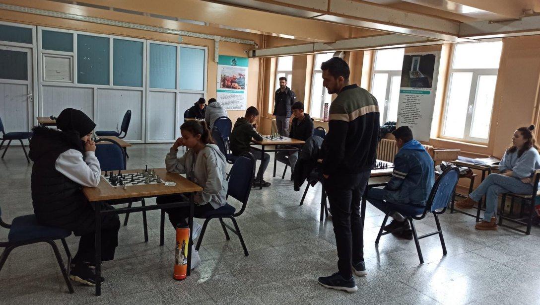 İlçemizde Liseler Arası Satranç Turnuvası Yapıldı 