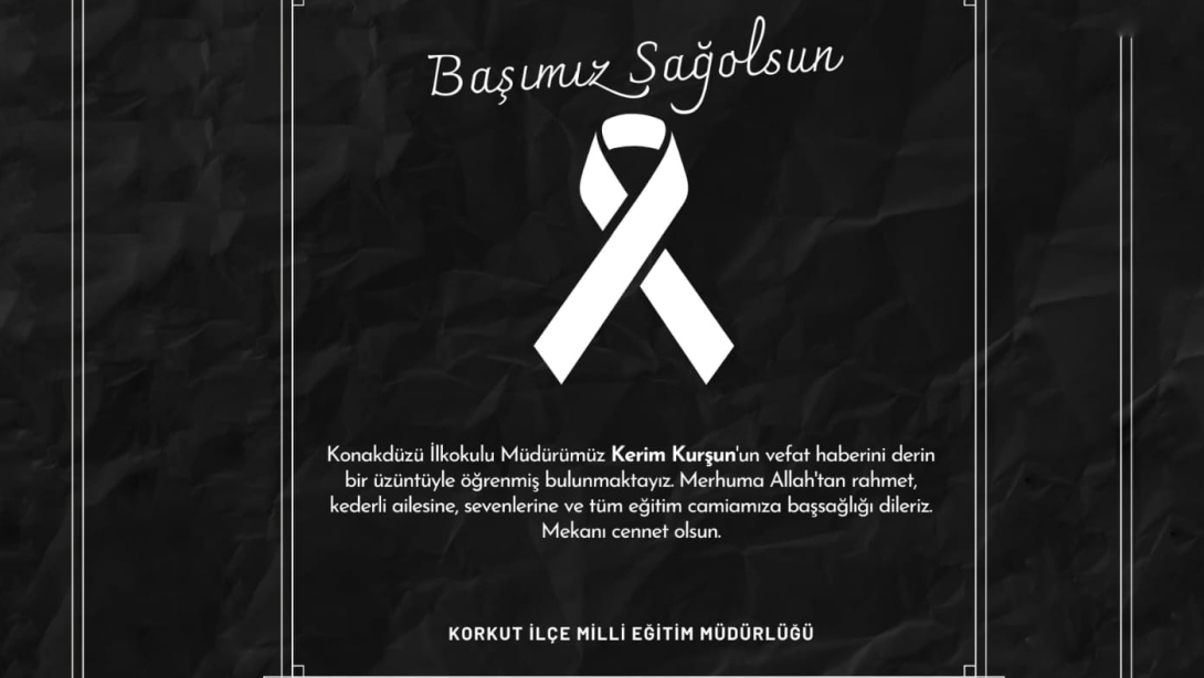 TAZİYE VE BAŞSAĞLIĞI